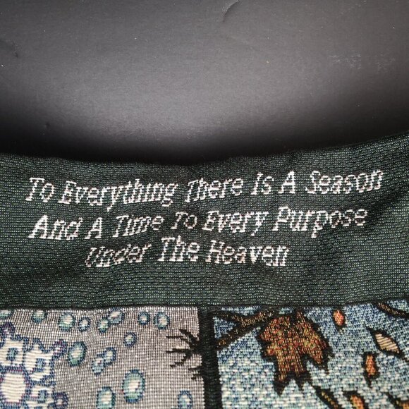 Vintage Unbranded 25" Seasons Tapestry "To Everything There is a Season" Pillow - Picture 2 of 5